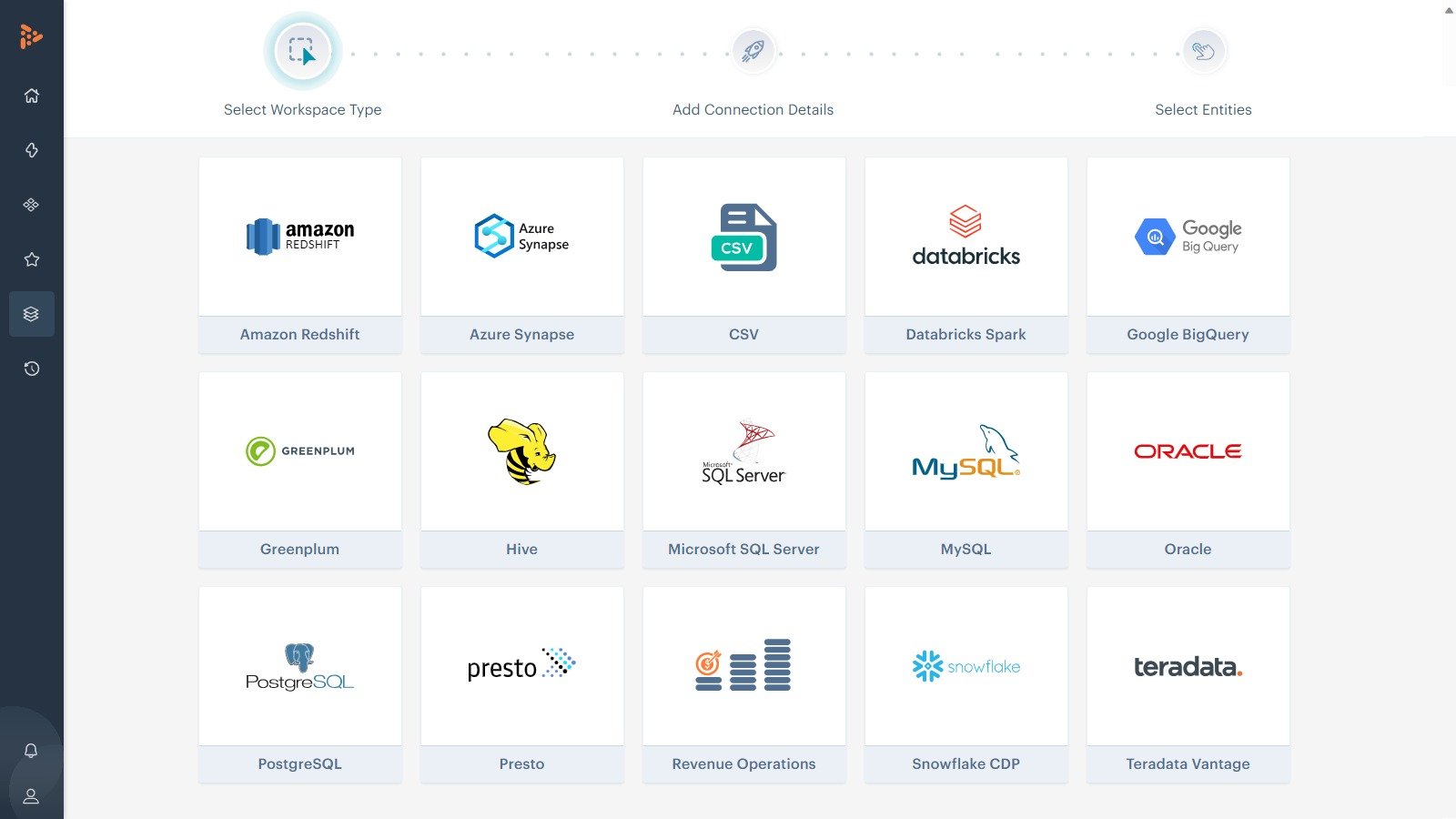 Mach Eye integrated data connectors to cloud and on-premise sources