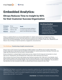 Case Study: Eltropy Reduces Time-to-Insight by 90% for their Customer Success Organization
